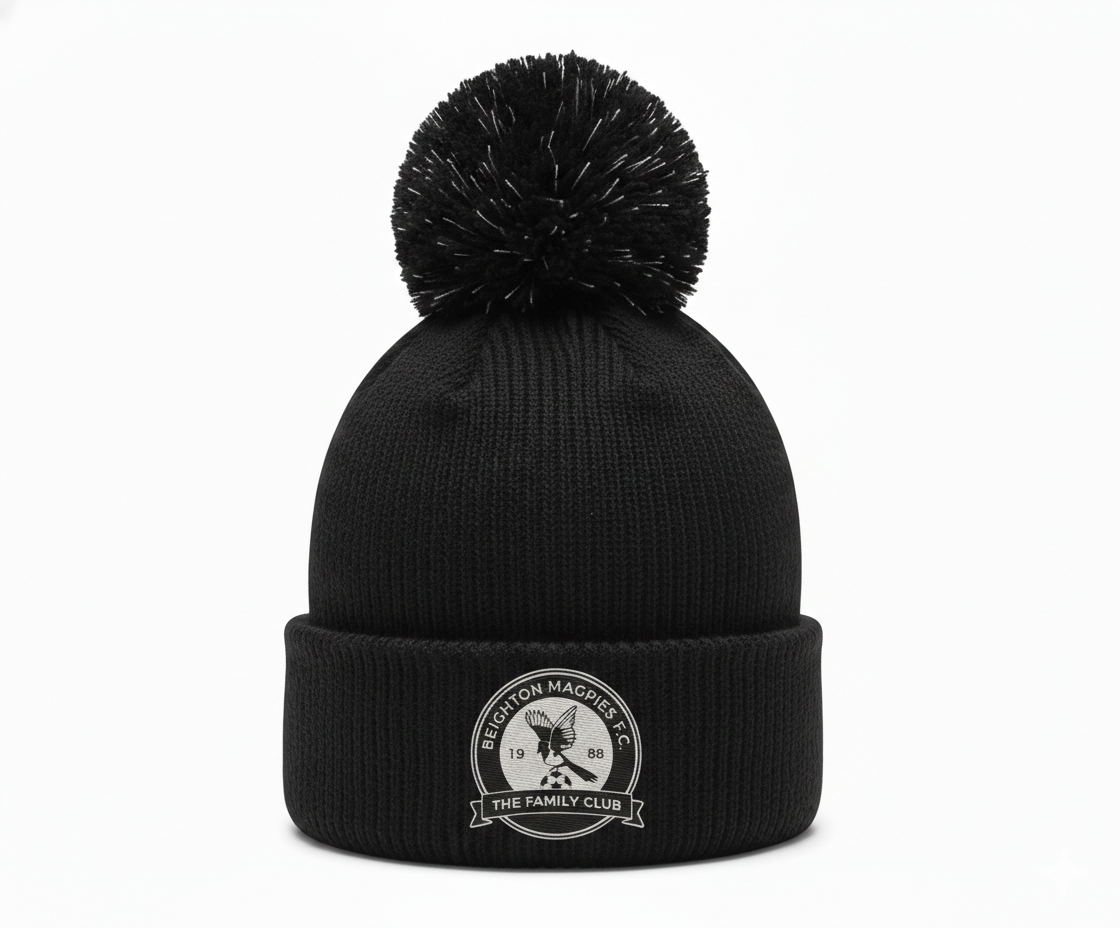 Beighton Magpies Pom Pom Hat