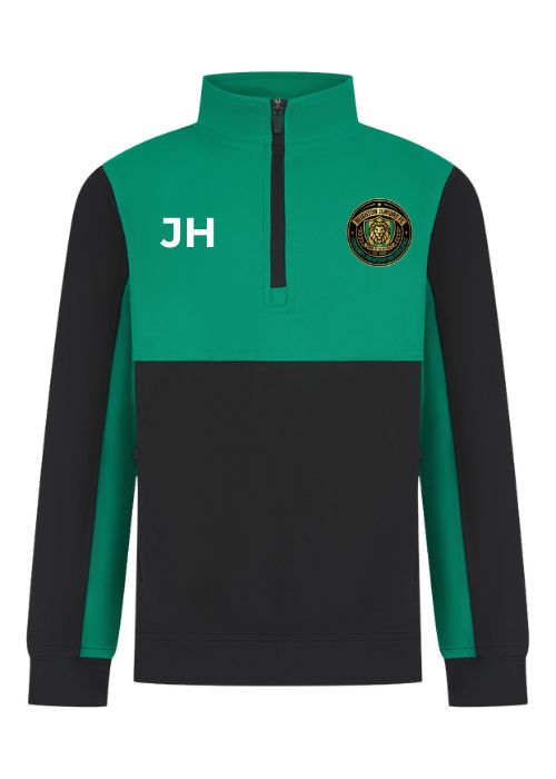 BEIGHTON JUNIORS FC  1/4 ZIP TRACKSUIT TOP WITH INITIALS AND MM LOGO